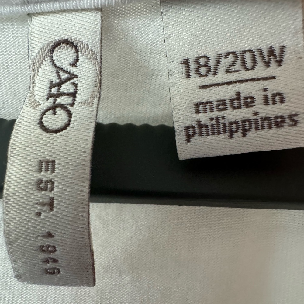 Cato’s White Women's Top Size 18/20W - Picture 2 of 3